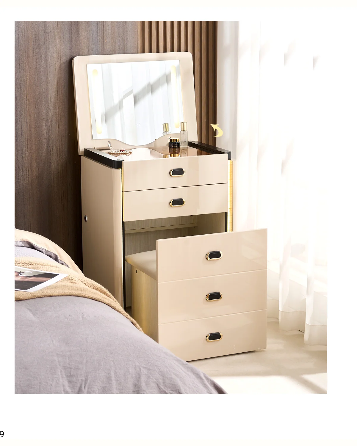 60 cm Smart-Vanity-Kommode mit Lichtspiegel